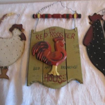 Chicken hanging décor (3)