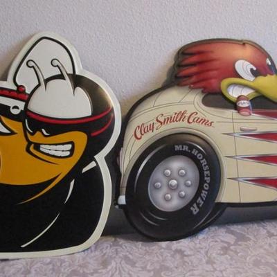 Metal wall décor, Super Bee car, & racing car