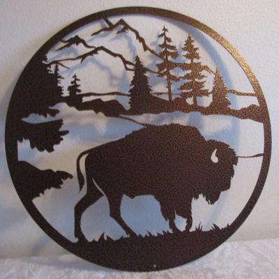 Buffalo metal wall décor