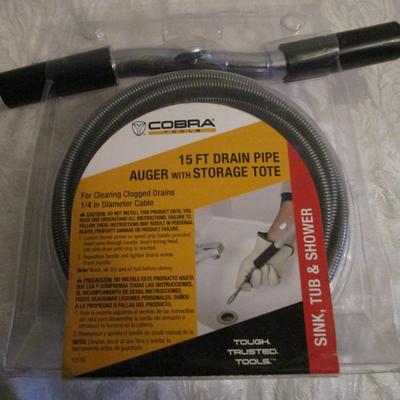 Cobra 15' drain pipe auger
