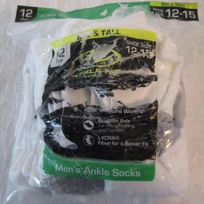 Big and Tall Ankle Socks, 11 brand new pairs 