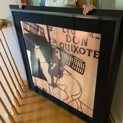 4’x4’Framed Don Quixote Beggar staff Brothers Sir William Nicholson