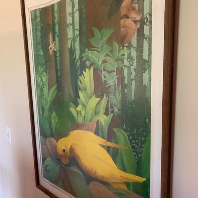 Original Pastel On Vellum Signed / Framed