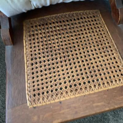 TWO Antique Caned Seat Chairs