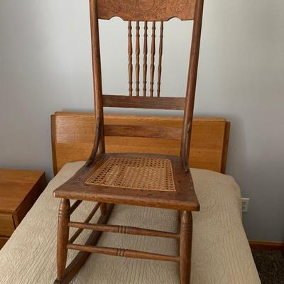 Antique Cane Seat Rocker