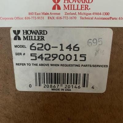 Huge 32” Howard Miller Wood Frame Clock