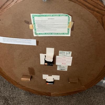 Huge 32” Howard Miller Wood Frame Clock