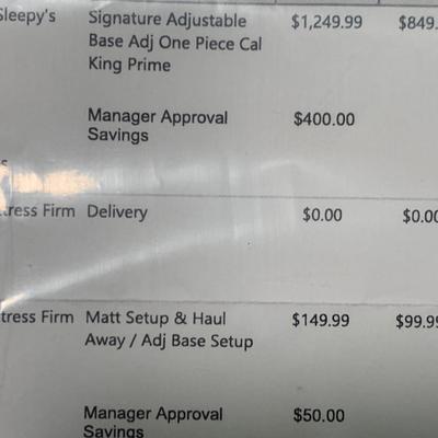 Temper Pedic Power Signature Adjustable King Size Bed - Purchased Aug 2024