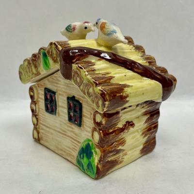 Ceramic lidded House with lid Made in Japan