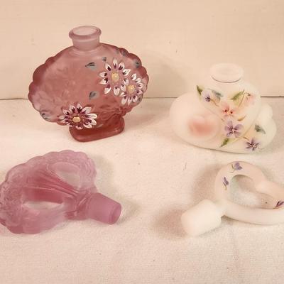 Lot #281 Lot of 2 Fenton Perfume Bottles