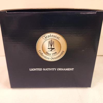 Lot #282 Fontanini Lighted Nativity Ornament in Box