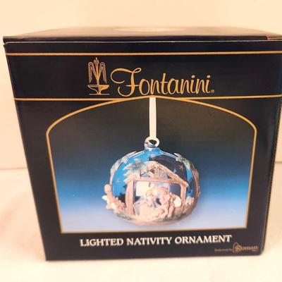Lot #282 Fontanini Lighted Nativity Ornament in Box
