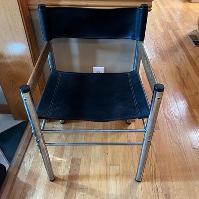 MCM Teak, Chrome, Leather Chair