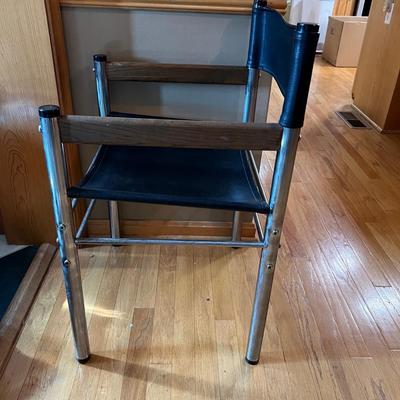 MCM Teak, Chrome, Leather Chair