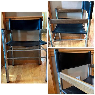 MCM Teak, Chrome, Leather Chair