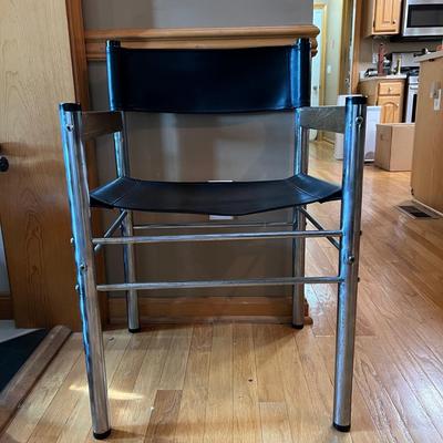 MCM Teak, Chrome, Leather Chair