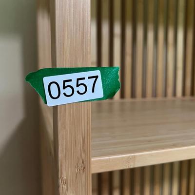 Bamboo Wood Open Wardrobe Sliding Door