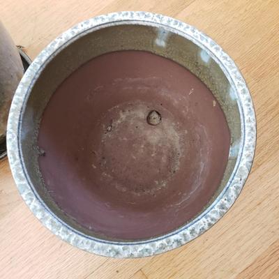 Nine Glazed Pottery Flower Pots and More (DR-KD)