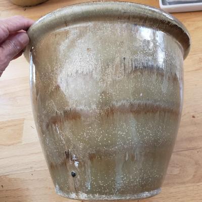 Nine Glazed Pottery Flower Pots and More (DR-KD)