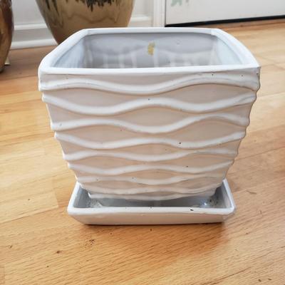 Nine Glazed Pottery Flower Pots and More (DR-KD)