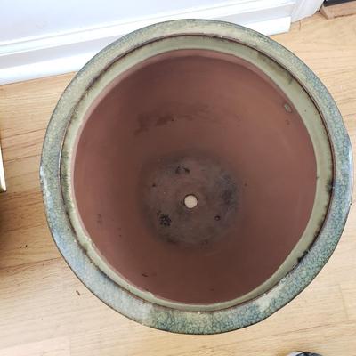 Nine Glazed Pottery Flower Pots and More (DR-KD)