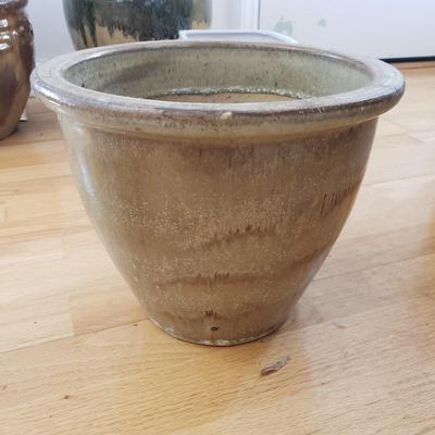 Nine Glazed Pottery Flower Pots and More (DR-KD)