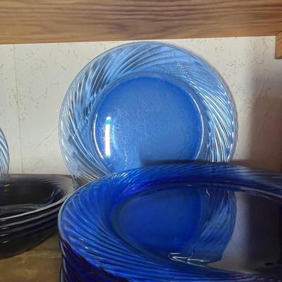 Lot 305 Cobalt Glass dinnerware