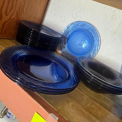 Lot 305 Cobalt Glass dinnerware