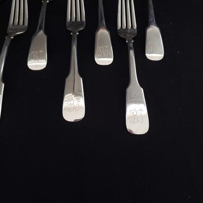 Sterling Silverware Collection with Wooden Storage Box (LR-KD)