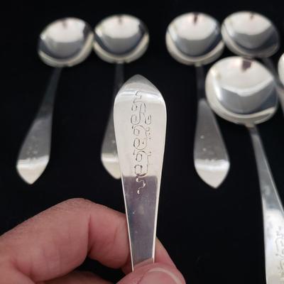 Sterling Silverware Collection with Wooden Storage Box (LR-KD)