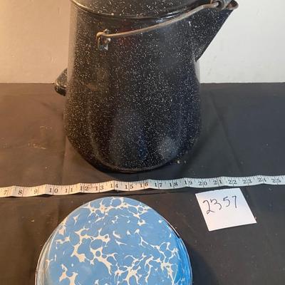Big Graniteware Coffee Pot