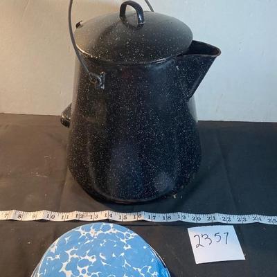 Big Graniteware Coffee Pot