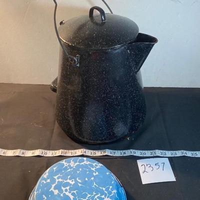 Big Graniteware Coffee Pot
