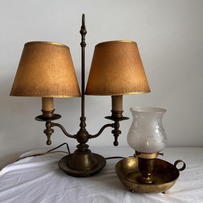 Vintage Bedside Vanity Lamp and Double Socket Brass Lamp (PB-DZ)