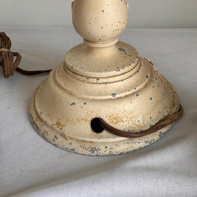 Three Matching Metal Floral Lamps (PB-DZ)