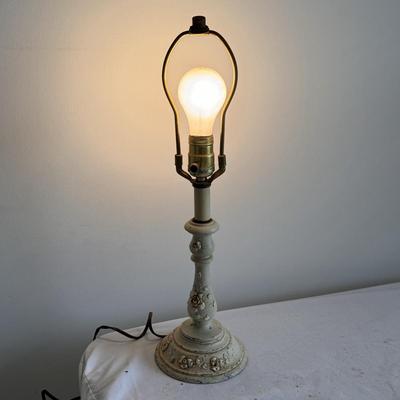 Three Matching Metal Floral Lamps (PB-DZ)