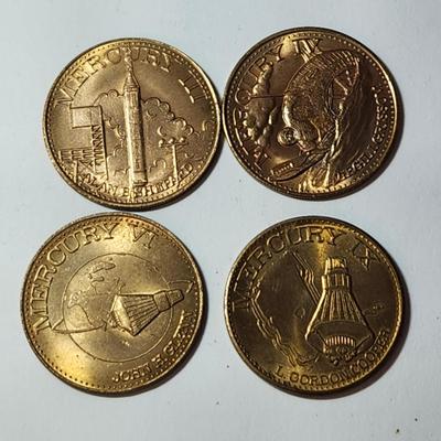 18 Vintage NASA Gemini Mercury Apollo Tokens