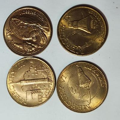 18 Vintage NASA Gemini Mercury Apollo Tokens