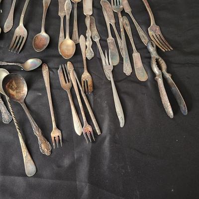 Large lot of Silverplate Flatware Forks Spoons Knives