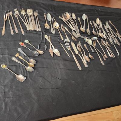 Large lot of Silverplate Flatware Forks Spoons Knives