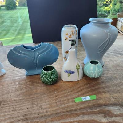 Lot of 6 Vases Pottery Villeroy & Boch, Haeger USA 444, Bordallo Pinneiro