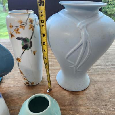 Lot of 6 Vases Pottery Villeroy & Boch, Haeger USA 444, Bordallo Pinneiro