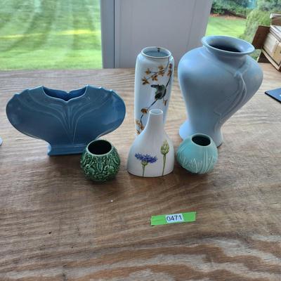 Lot of 6 Vases Pottery Villeroy & Boch, Haeger USA 444, Bordallo Pinneiro