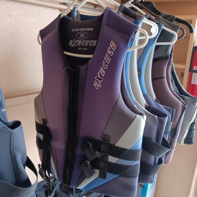 3 ADULT LIFE VESTS (SMALL & LARGE)