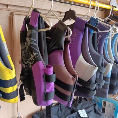 3 LIFE VESTS (YOUTH LARGE, LADIES XX LARGE & LADIES LARGE)