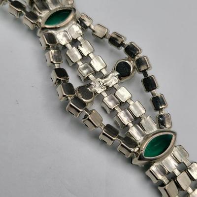 Vintage Colored Rhinestone Bracelets (2)
