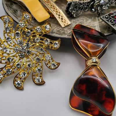 Vintage Hair Barrette Lot - Kirks Folly, France + More