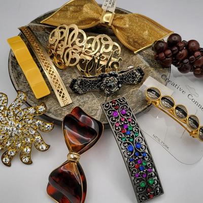 Vintage Hair Barrette Lot - Kirks Folly, France + More