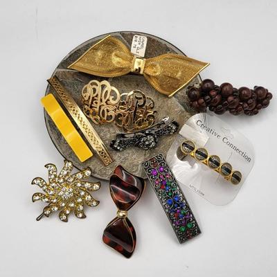 Vintage Hair Barrette Lot - Kirks Folly, France + More
