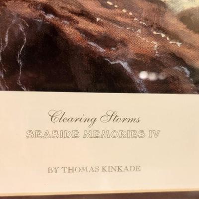 Lot #315 Framed Thomas Kincade Art Print "Clearing Storms" - limited edition